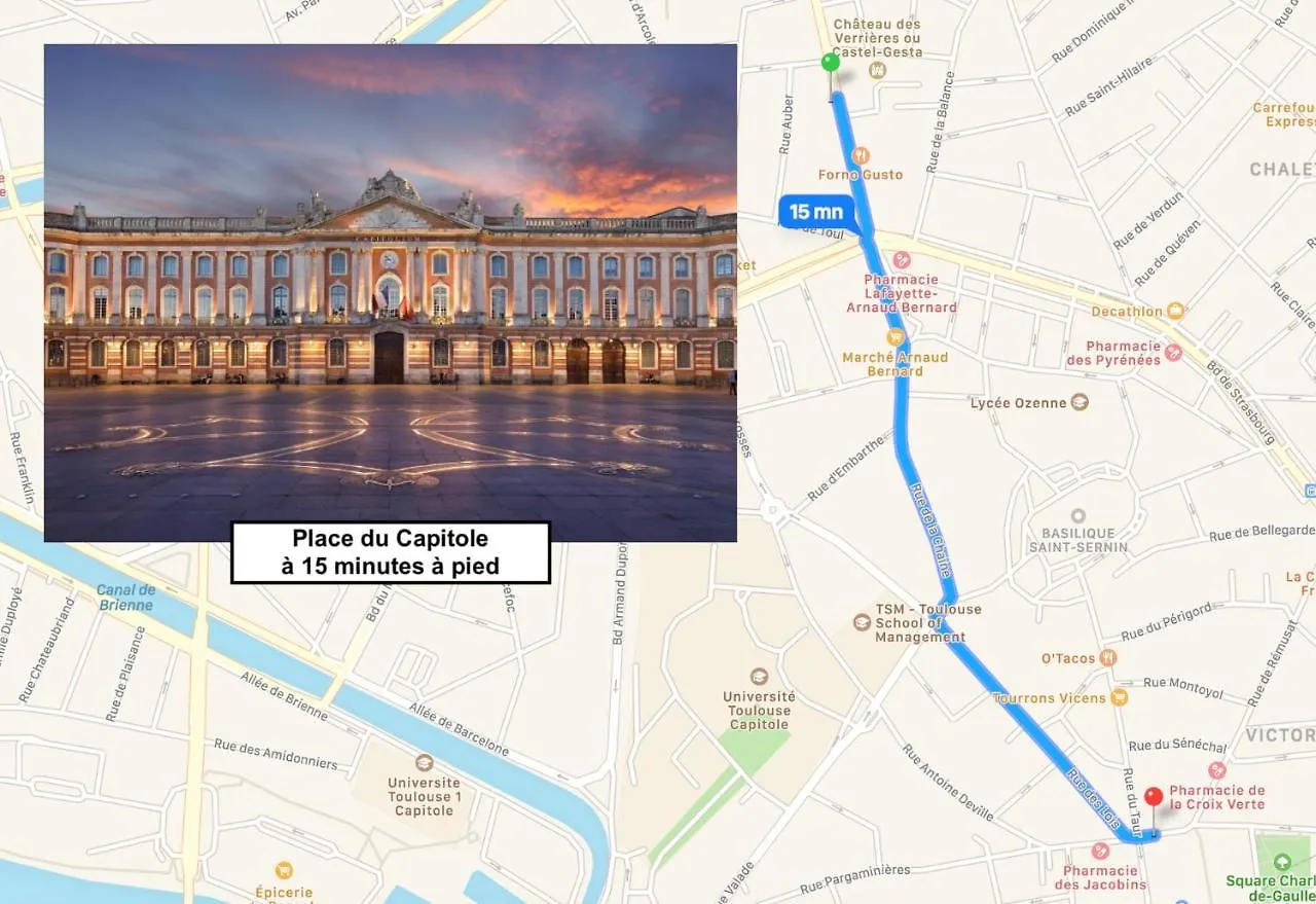 Le St Honore - Appartement Toulouse Centre Avec Chambre & Parking Francia